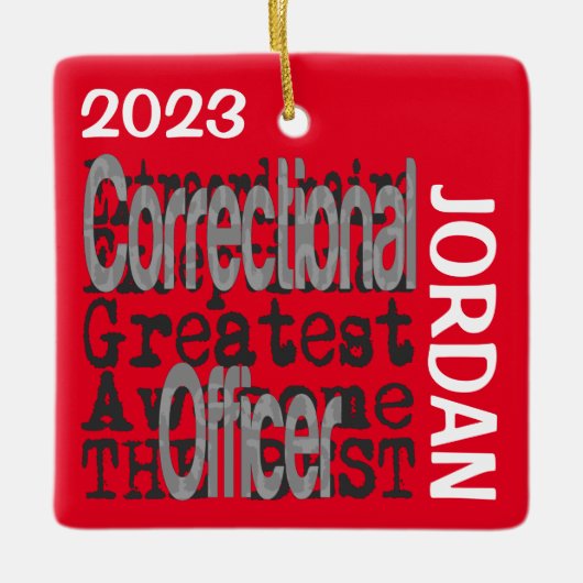 correctionele ambtenaar buitengewoon DOUANE Keramisch Ornament (Voorkant)