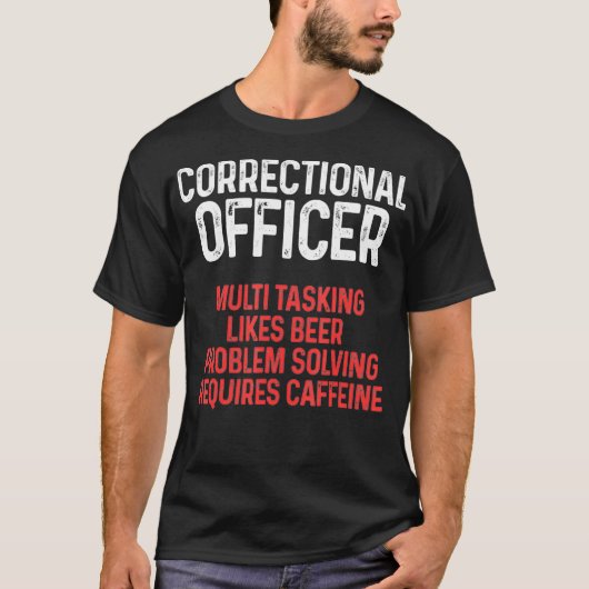 correctionele functionaris die correcties oplost t-shirt (Voorkant)
