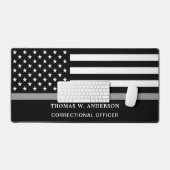 Correctionele officier gepersonaliseerde dunne gri bureaumat (Keyboard & Muis)