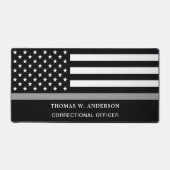 Correctionele officier gepersonaliseerde dunne gri bureaumat (Voorkant)