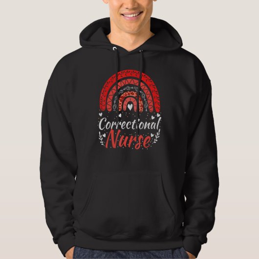 Correctionele Verpleegster Rainbow Leopard Rn Geva Hoodie (Voorkant)