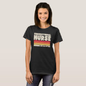 Correctionele verpleegster retro  stijl t-shirt (Voorkant volledig)
