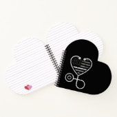 Corrections Nurse Thin Grey Line Heart US Flag Notitieboek (Binnen)