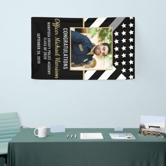 Corrections Officer Afstudeerfeest Foto Spandoek (Beurs)