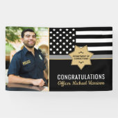 Corrections Officer Graduation Party Flag Foto Spandoek (Horizontaal)