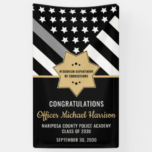 Corrections Officer Politie Afstudeerfeest Spandoek