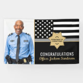 Corrections Officer Silver Line Pensioenfoto Spandoek (Horizontaal)