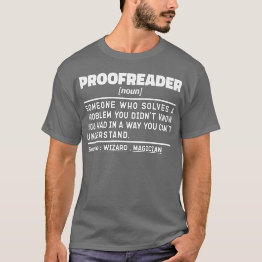 Corrector Zelfstandig Naamwoord Grappig Grammatica T-shirt (Voorkant)