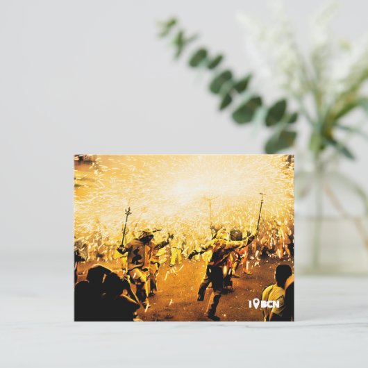 Correfocs van het graafschap Gràcia in Barcelona, Briefkaart (Staand voorkant)