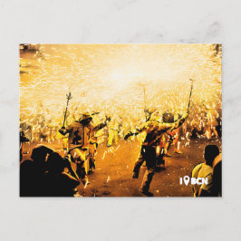 Correfocs van het graafschap Gràcia in Barcelona, Briefkaart