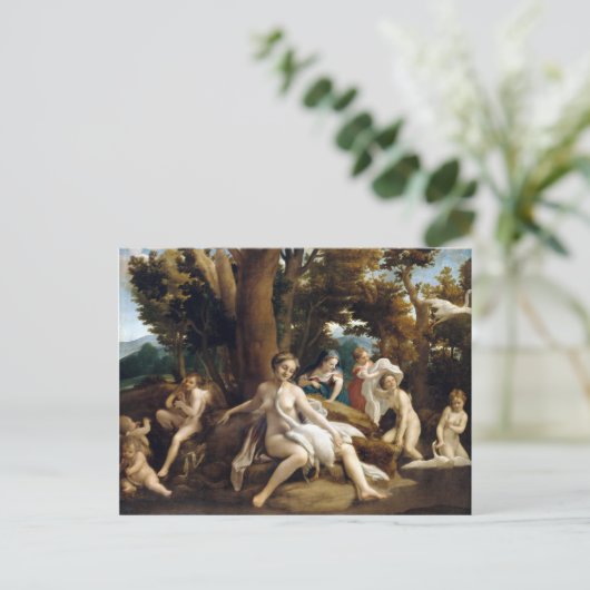 Correggio Leda en de Swan Briefkaart (Staand voorkant)