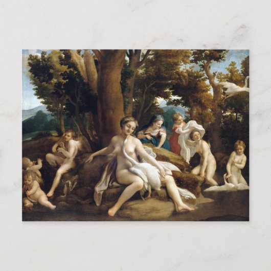 Correggio Leda en de Swan Briefkaart (Voorkant)