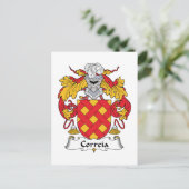 Correia Family Crest Briefkaart (Staand voorkant)