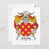 Correia Family Crest Briefkaart (Voorkant / Achterkant)