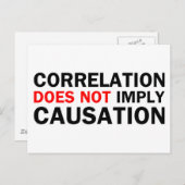 Correlatie impliceert geen oorzakelijk verband briefkaart (Voorkant / Achterkant)