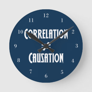 Correlatie is niet gelijk aan oorzaak ronde klok