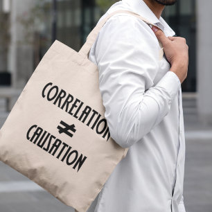Correlatie is niet gelijk aan oorzakelijk verband tote bag
