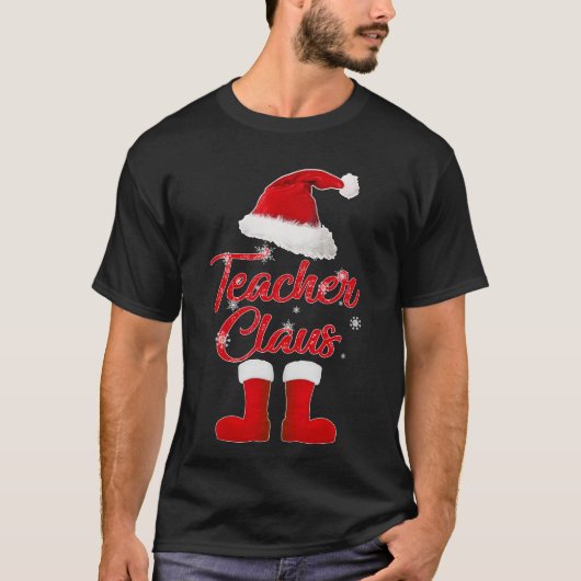 correlatie tussen leraar claus christmas familie t-shirt (Voorkant)