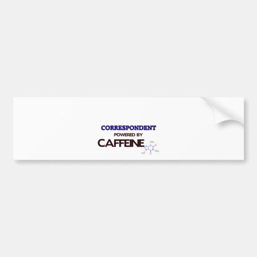 Correspondent met cafeïne bumpersticker (Voorkant)