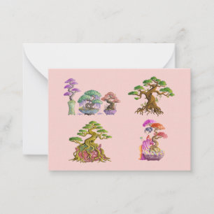 Correspondentie met bonsai notitiekaartje