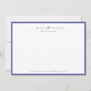 Correspondentienoverzicht van Elegant Navy Blue Co Notitiekaartje