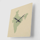 Corriander Spice Moods India Vierkante Klok (Hoek)