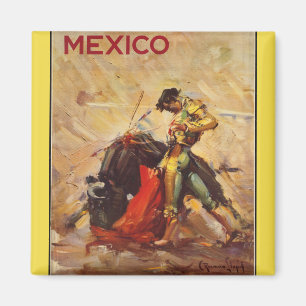 Corrida Mexico Vintage Schilderij Magneet