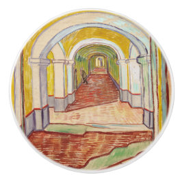 Corridor in de Asiel (door Vincent van Gogh) Keramische Knop