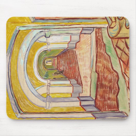 Corridor in de Asiel (door Vincent van Gogh) Muismat (Voorkant)