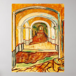 Corridor in de Asiel door Vincent van Gogh Poster