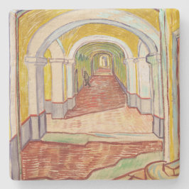 Corridor in de Asiel (door Vincent van Gogh) Stenen Onderzetter