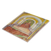 Corridor in de Asiel (door Vincent van Gogh) Tegeltje (Zijkant)