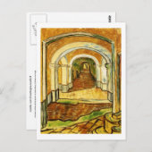 Corridor of Saint-Paul Asylum, Vincent van Gogh Briefkaart (Voorkant / Achterkant)