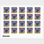 Corriente Cattle Mosaic Gift Wrap Collectie Vierkante Sticker (Vel)