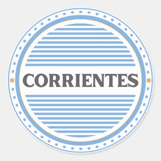 Corrientes City Pride Embleem – Argentijnse identi Ronde Sticker (Voorkant)