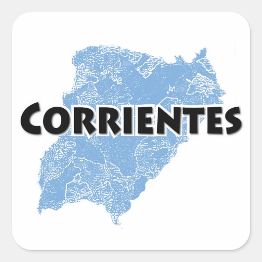 Corrientes Vierkante Sticker (Voorkant)