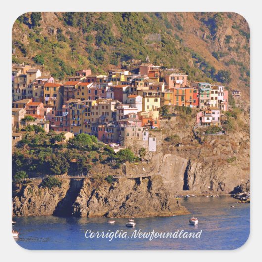 Corriglia, Newfoundland Vierkante Sticker (Voorkant)
