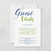 Corrin Calligrafie Informatie Details RSVP Kaartje (Voorkant)