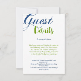 Corrin Calligrafie Informatie Details RSVP Kaartje