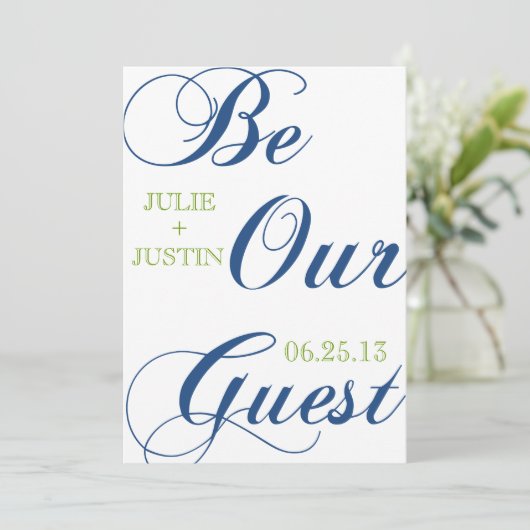 Corrin Calligraphy Save the Date (Staand voorkant)