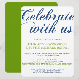 Corrin Calligraphy Wedding Invitation Kaart