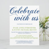 Corrin Calligraphy Wedding Invitation Kaart (Staand voorkant)