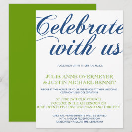 Corrin Calligraphy Wedding Invitation Kaart