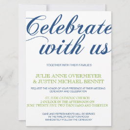 Corrin Calligraphy Wedding Invitation Kaart