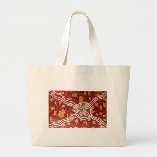 Corroboree II Aboriginal Art Grote Tote Bag (Voorkant)