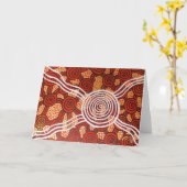 Corroboree II Aboriginal Art Kaart (Gele Bloem)
