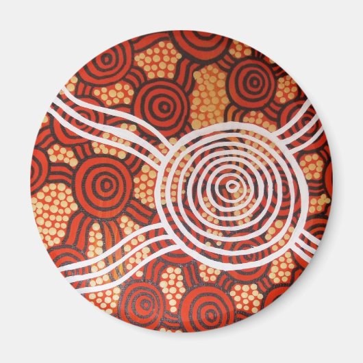 Corroboree II Aboriginal Art Magneet (Voorkant)