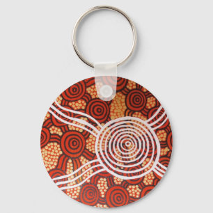 Corroboree II Aboriginal Art Sleutelhanger