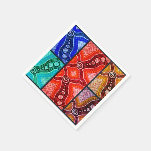 Corroboree paneel servetten (Hoek)
