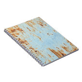 Corroded metaal, grunge textuur achtergrond. notitieboek (Rechterzijde)